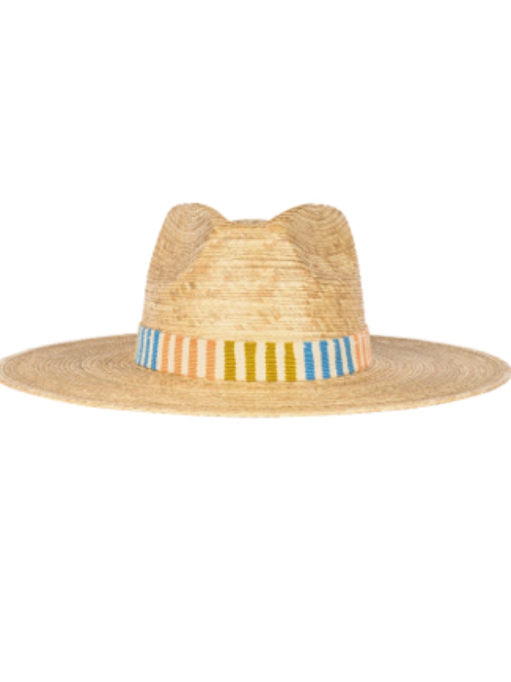 Natural Straw Women's Sun Hat with Multicolor Band